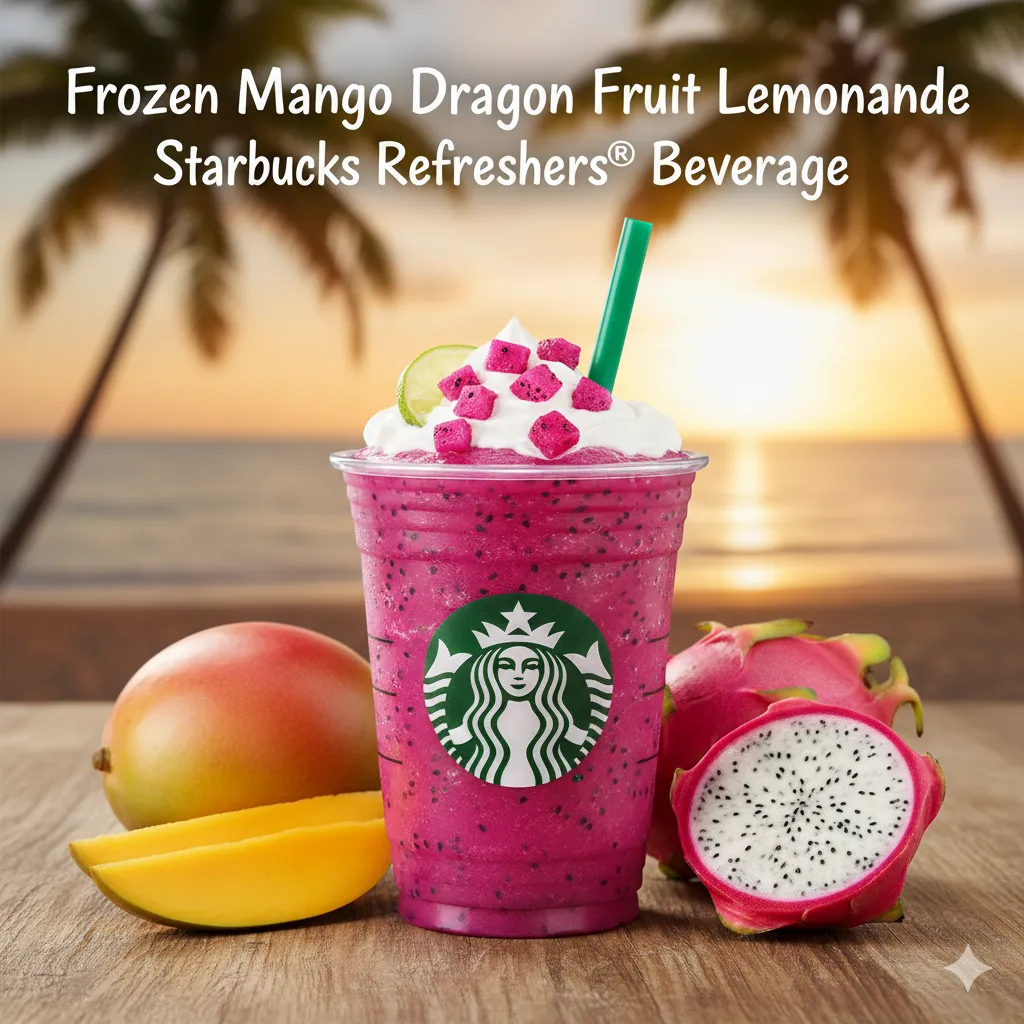 Frozen Mango Dragon Fruit Lemonade Starbucks Refreshers® Beverage