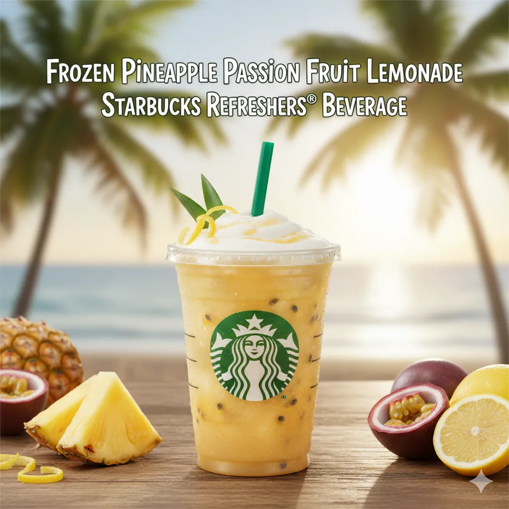 Frozen Pineapple Passion Fruit Lemonade Starbucks Refreshers® Beverage