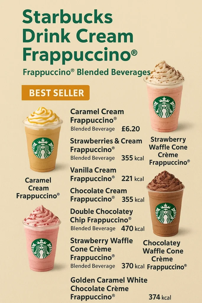 Starbucks Drink Cream Frappuccino prices