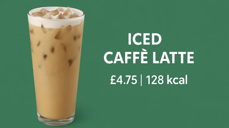 Starbucks iced caffe latte