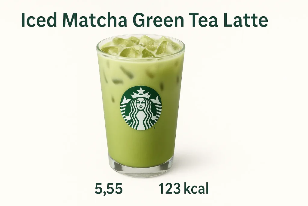 Starbucks Iced matcha green tea latte price with Calories 1 iced matcha green tea latte