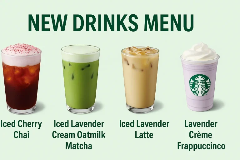 Starbucks new drinks Menu UK