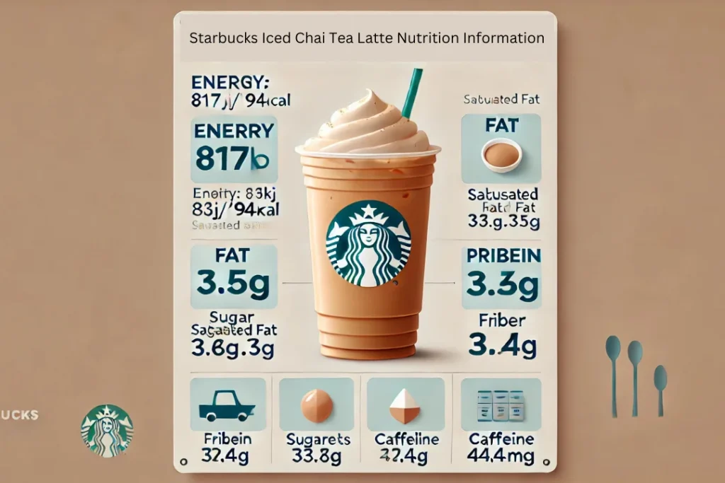 Starbucks Iced Chai Tea Latte Price, Calories, Caffeine, UK 2 Starbucks Iced Chai Tea Latte Nutrition Information