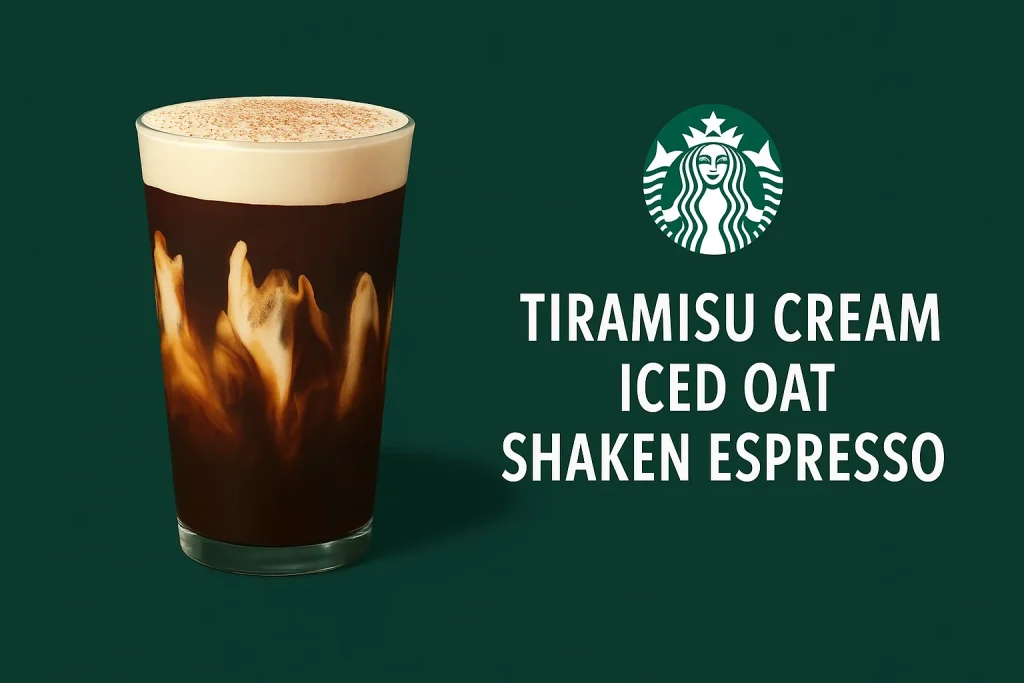 Starbucks Tiramisu Cream Iced Oat Shaken Espresso Price & Calories 1 Starbucks Tiramisu Cream Iced Oat Shaken Espresso Price & Calories