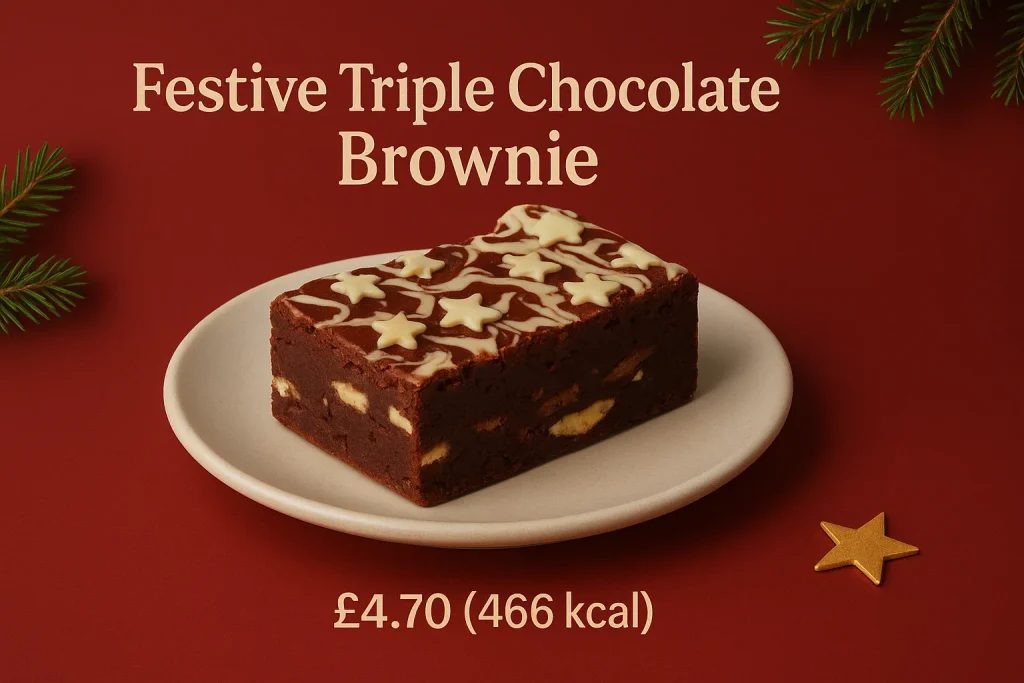 Festive Triple Chocolate Brownie